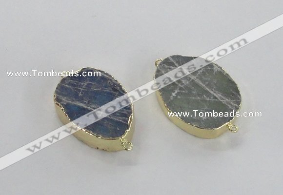 NGC314 18*25mm - 25*30mm freeform labradorite gemstone connectors