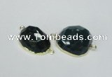 NGC332 15*20mm - 22*25mm freeform agate gemstone connectors