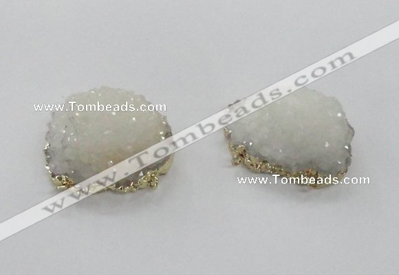 NGC435 25*35mm - 35*40mm freeform druzy agate gemstone connectors