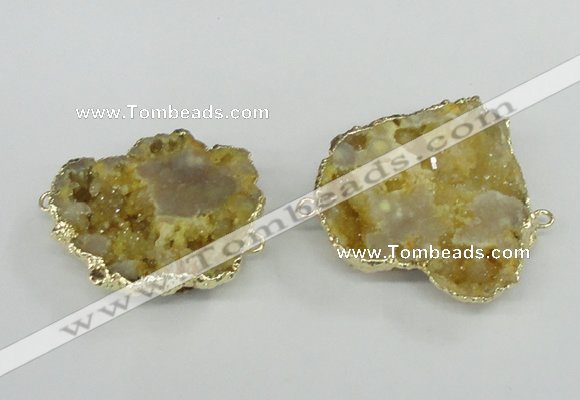 NGC441 25*35mm - 35*45mm freeform druzy agate gemstone connectors