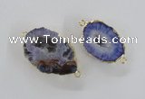 NGC447 18*25mm - 25*35mm freeform druzy agate gemstone connectors