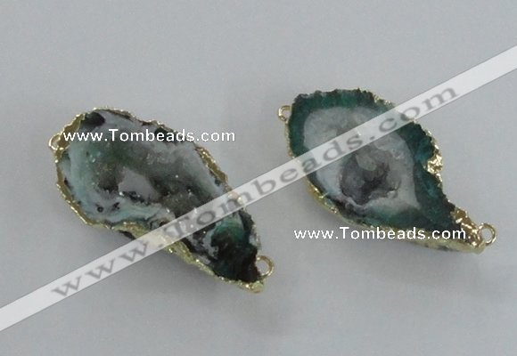 NGC449 18*25mm - 25*35mm freeform druzy agate gemstone connectors