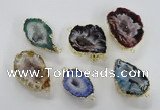 NGC451 18*25mm - 25*35mm freeform druzy agate gemstone connectors