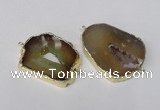 NGC478 25*30mm - 35*40mm freefrom druzy agate gemstone connectors