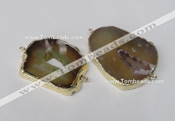 NGC478 25*30mm - 35*40mm freefrom druzy agate gemstone connectors