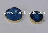 NGC481 25*30mm - 35*40mm freefrom druzy agate gemstone connectors