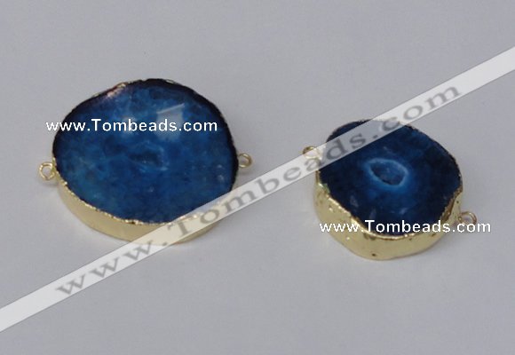 NGC481 25*30mm - 35*40mm freefrom druzy agate gemstone connectors