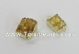 NGC512 15*16mm - 16*17mm freeform druzy agate connectors