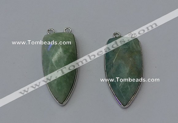 NGC5146 16*35mm - 18*40mm arrowhead amazonite connectors