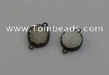 NGC5180 15mm - 16mm coin druzy agate gemstone connectors