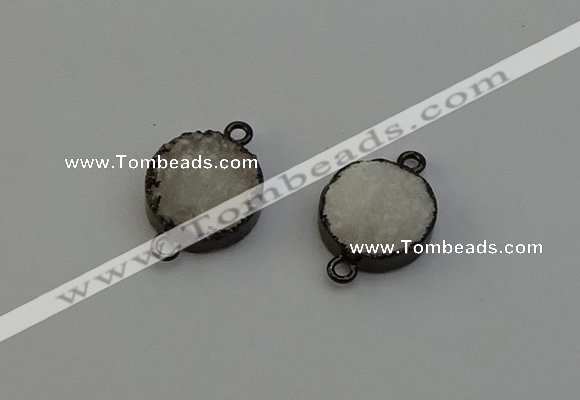 NGC5180 15mm - 16mm coin druzy agate gemstone connectors