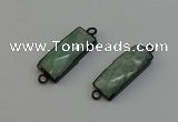 NGC5195 12*30mm - 15*30mm faceted rectangle amazonite connectors