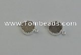 NGC5289 15mm - 16mm coin druzy agate gemstone connectors