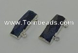 NGC5308 12*30mm - 15*35mm faceted rectangle lapis lazuli connectors