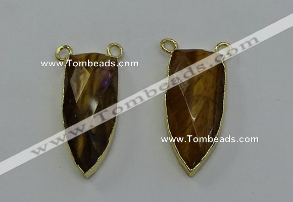 NGC5412 16*35mm - 18*40mm arrowhead yellow tiger eye connectors