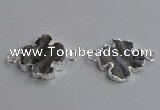 NGC5458 20mm - 22mm flower druzy agate connectors wholesale