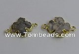 NGC5460 20mm - 22mm flower druzy agate connectors wholesale