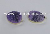 NGC562 18*25mm - 25*30mm freeform druzy agate connectors wholesale