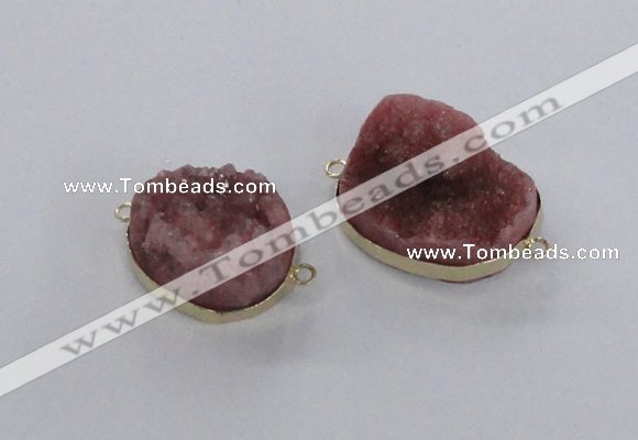 NGC563 18*25mm - 25*30mm freeform druzy agate connectors wholesale