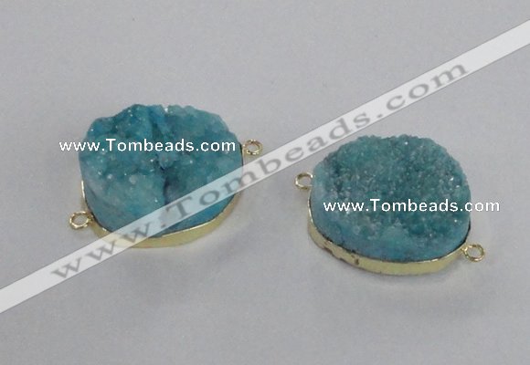 NGC564 18*25mm - 25*30mm freeform druzy agate connectors wholesale