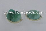 NGC565 18*25mm - 25*30mm freeform druzy agate connectors wholesale