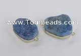 NGC566 18*25mm - 25*30mm freeform druzy agate connectors wholesale