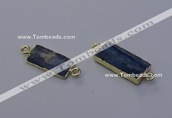 NGC5666 10*20mm - 11*22mm rectangle blue kyanite connectors