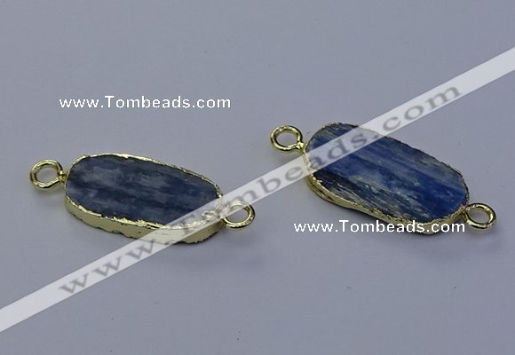 NGC5667 12*22mm - 14*24mm oval blue kyanite connectors