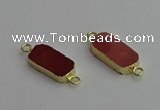 NGC5688 10*22mm - 10*25mm freeform mookaite gemstone connectors