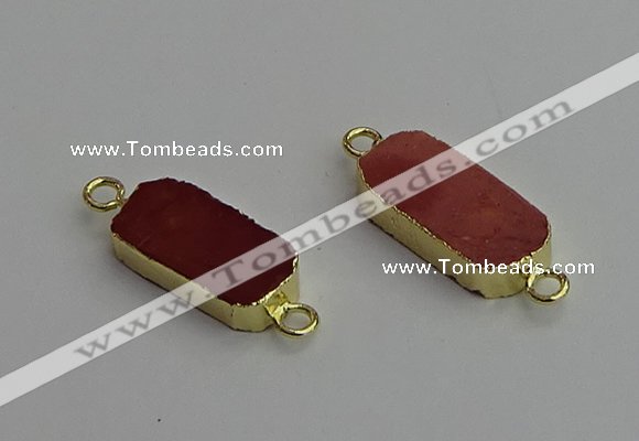 NGC5688 10*22mm - 10*25mm freeform mookaite gemstone connectors