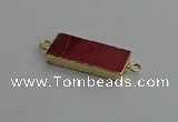 NGC5689 10*28mm - 10*30mm rectangle mookaite gemstone connectors