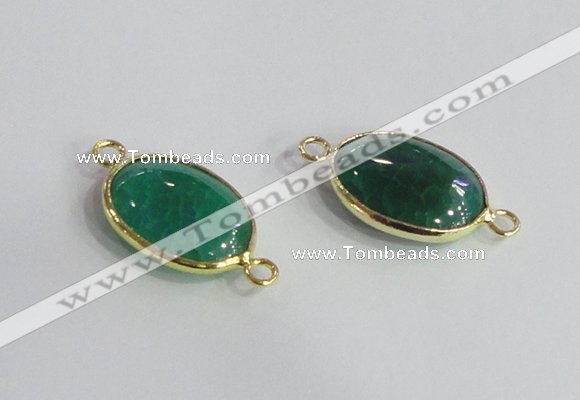 NGC572 13*18mm oval agate gemstone connectors wholesale