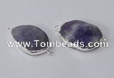 NGC576 18*25mm - 22*30mm freeform agate gemstone connectors