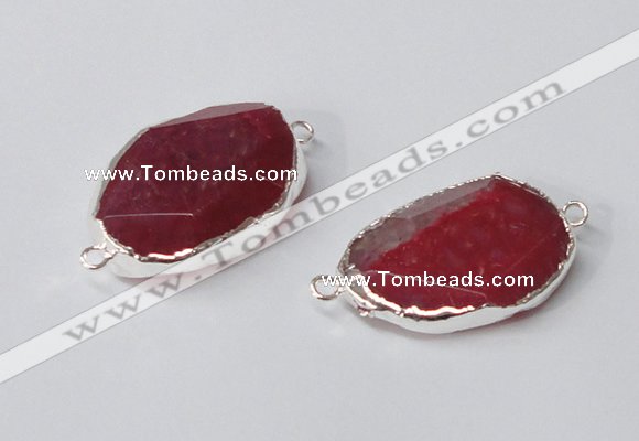 NGC577 18*25mm - 22*30mm freeform agate gemstone connectors