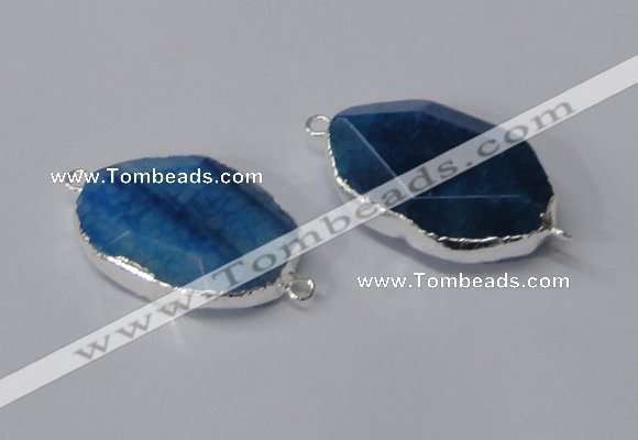 NGC578 18*25mm - 22*30mm freeform agate gemstone connectors