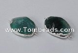 NGC579 18*25mm - 22*30mm freeform agate gemstone connectors