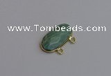 NGC5818 13*25mm faceted oval amazonite connectors wholesale