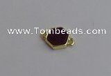 NGC5852 12*12mm hexagon plated druzy agate connectors wholesale