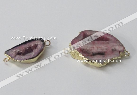 NGC588 15*20mm - 22*30mm freefrom druzy agate gemstone connectors