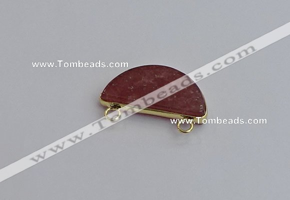 NGC5913 13*26mm moon mookaite gemstone connectors wholesale