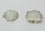 NGC600 15*20mm - 30*35mm freeform druzy agate connectors wholesale