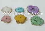 NGC606 15*20mm - 30*35mm freeform druzy agate connectors wholesale