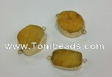 NGC619 15*20mm - 30*40mm freeform druzy agate connectors wholesale