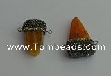 NGC6530 15*30mm - 20*40mm arrowhead agate gemstone connectors