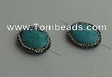 NGC6555 20*25mm oval turquoise connectors wholesale