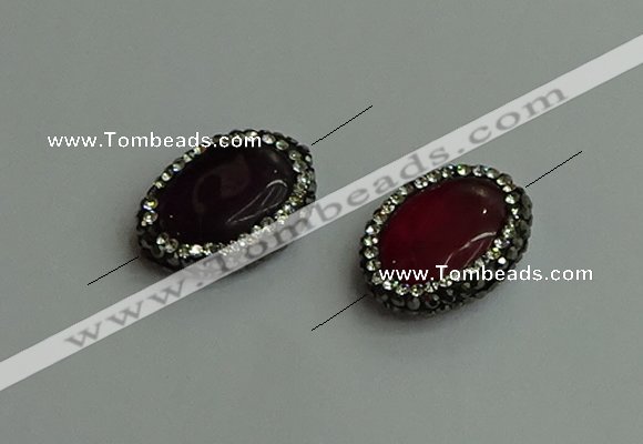 NGC6565 16*20mm oval candy jade connectors wholesale