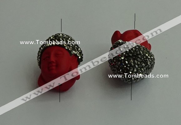 NGC6600 20*28mm buddha cinnabar connectors wholesale