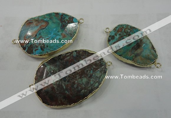 NGC664 25*35mm - 40*50mm freeform ocean agate connectors wholesale