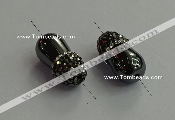 NGC6644 10*22mm teardrop hematite connectors wholesale