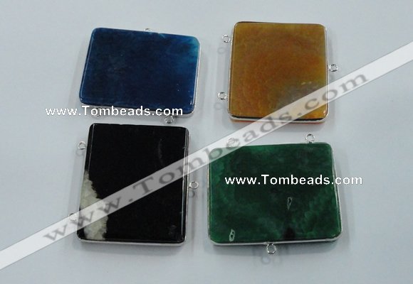 NGC67 45*55mm rectangle agate connectors wholesale